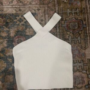 Quince White Cross-Strap Women's Top